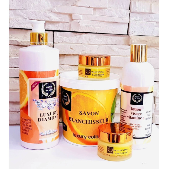 KIT DIAMOND LAIT ,CREME VISAGE,LOTION et SAVON